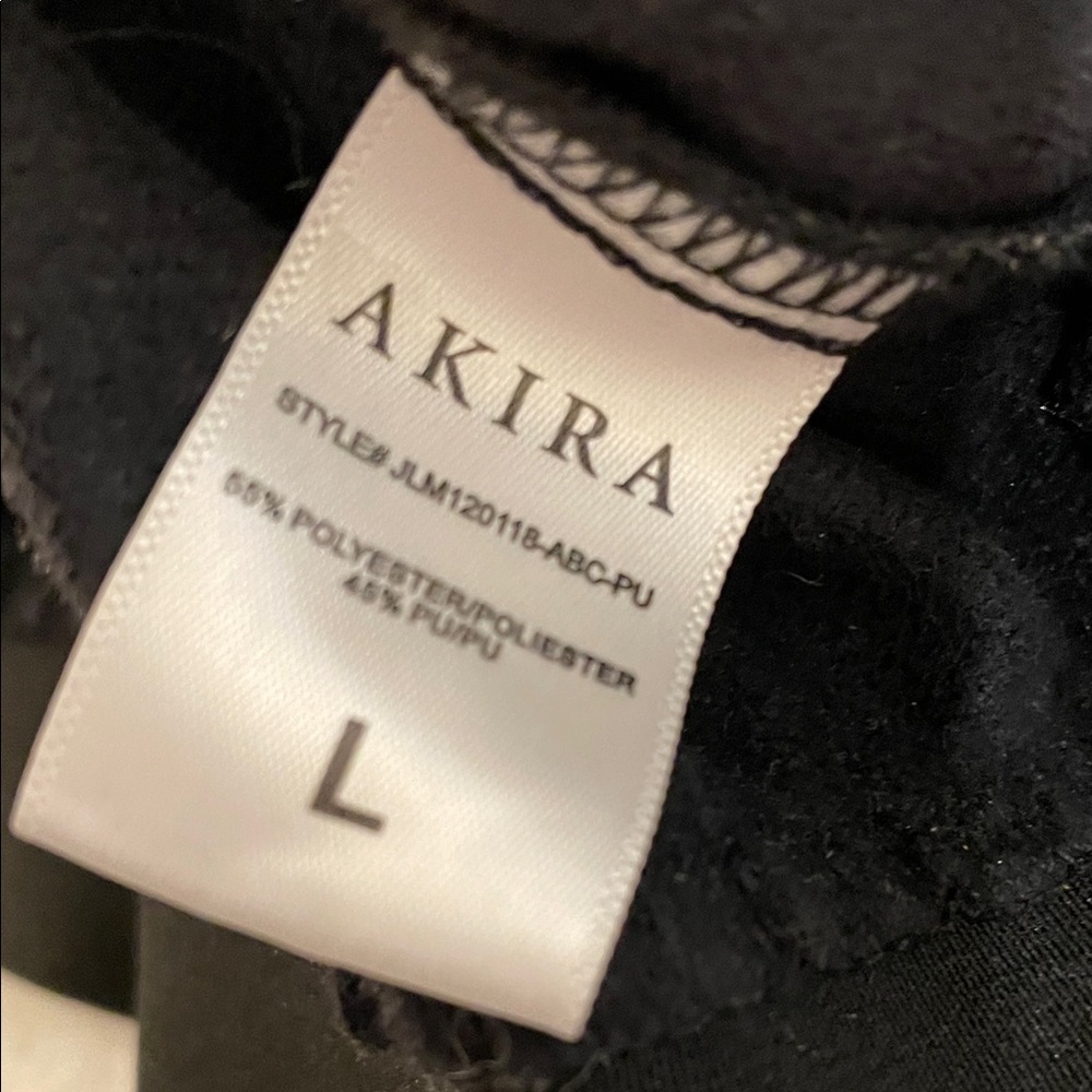 AKIRA Black Logo Tag Crewneck Sweatshirt - Picture 4 of 6